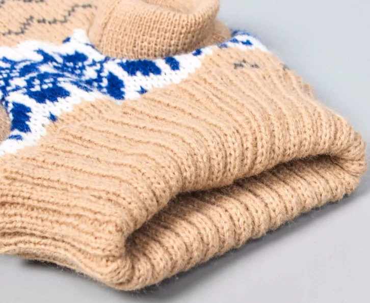 usd3.98/pc wholesale dog winter clothes apparel sweater Turtle neck classic pattern snow Mixed size 20pcs /lot