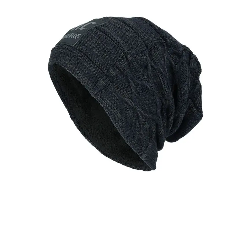 Зимние Утепленные психоделические Стиль Fold унисекс Вязание шапочки кепки для