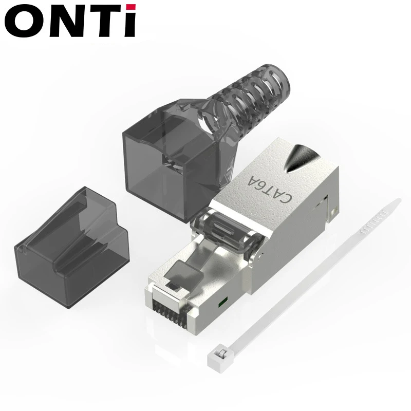 Разъем ONTi 23/24AWG разъем концевой экранированный RJ45 Cat8 / Cat 7/Cat6A Cat7 Модульные