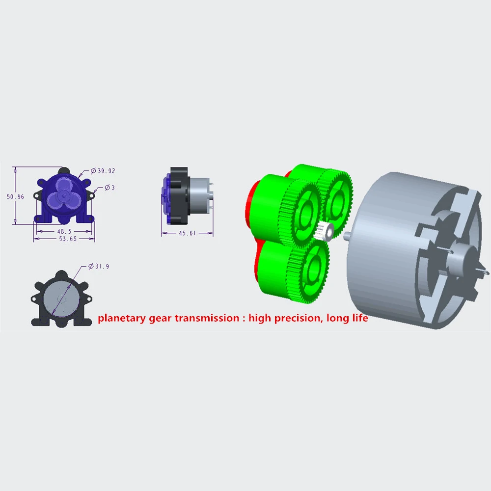 12 В перистальтический насос с высоким потоком миниатюрный дозирующий шланговый