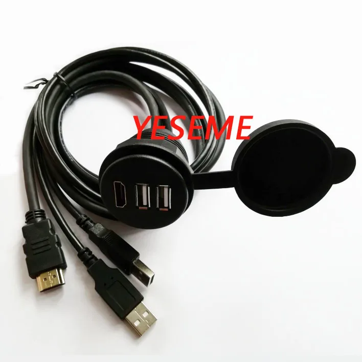 Car Stereo Dashboard Flush Mount Dual USB2.0 HDMI Male to Female AUX Cable | Электроника