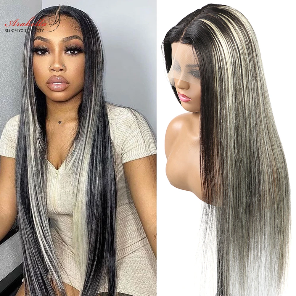 

13x5x2 прозрачный кружевной парик хайлайтер P613 100% человеческие волосы парики прямые кружевные передние парики с детскими волосами арабилла Р...