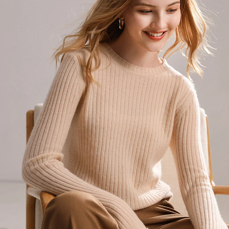 Новая женская рубашка с круглым вырезом на осень и зиму 2020-это 100% чистый кашемир |