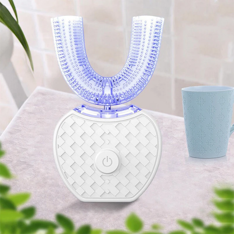 360 градусов электрическая зубная щетка U Тип 4 режима звуковая Умная