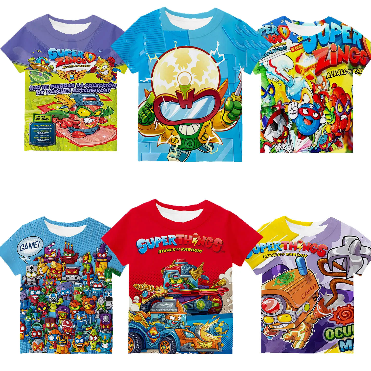 

Children 3D T Shirt Super Zings T-shirt for Girls Boys Cartoon Anime Kids Summer Short Sleeves Teens Superzings T shirt tee tops