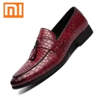 Мужские деловые туфли Xiaomi Four Seasons с острым носком, роскошные мужские классические туфли, мужские повседневные кожаные лоферы для свадьбы и вечеринки