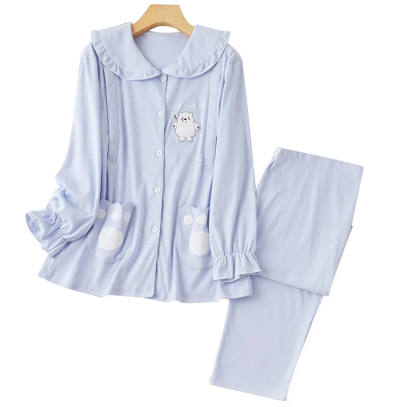 

Pure cotton baby clothes, prenatal and postpartum nursing clothes cardigan, maternity nursing clothes pure color cotton suit