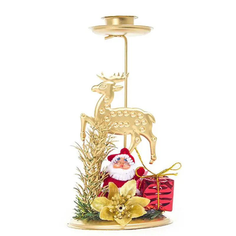 Рождественская Свеча Железный орнамент свеча Настольный Декор Фон домашний