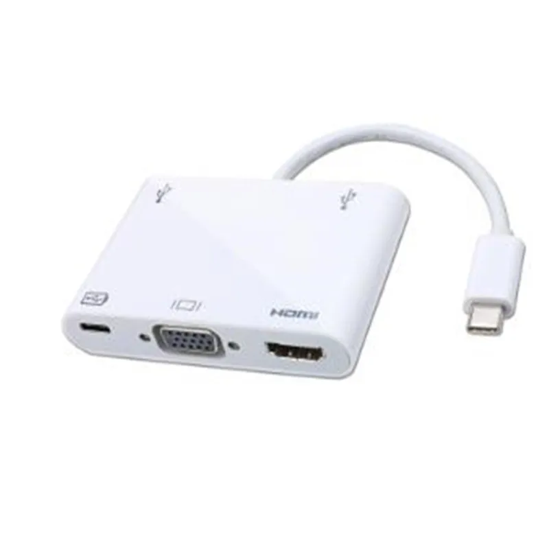 USB-C USB 3.1 Type C к HDMI Digital AV VGA OTG и Female Адаптер зарядного устройства для нового Mac book Pro |