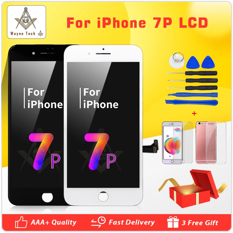 Для iPhone 7 Plus LCD с 3D сенсорным экраном в сборе 100% отпечаток пальцев