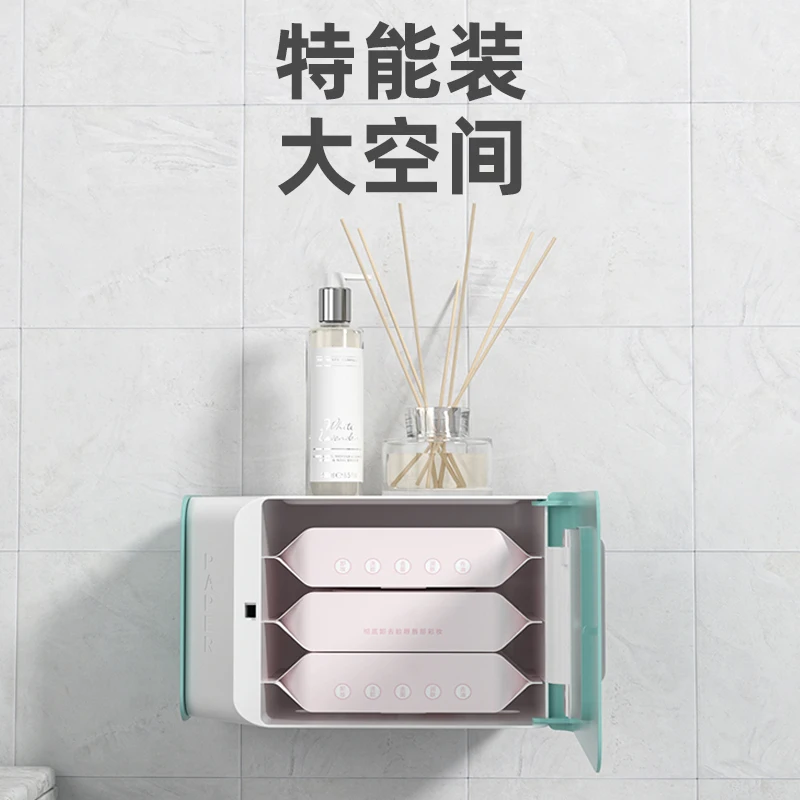 

Interior Plastic White Tissue Box Organizer Tray Bathroom Tissue Box Wall Mounted Holder Boite Mouchoir Home Accessories EH50TI