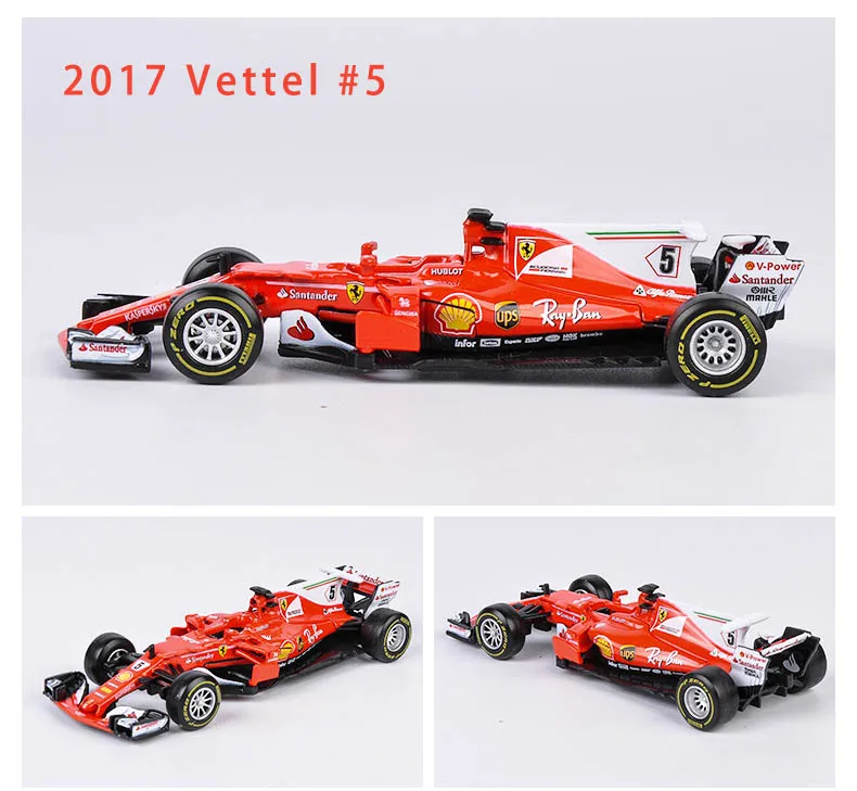 Bburago 1/43 1:43 Raikkonen No7 F1 Formula 1 гоночный автомобиль литой под давлением дисплей Модель игрушки для детей мальчиков и девочек