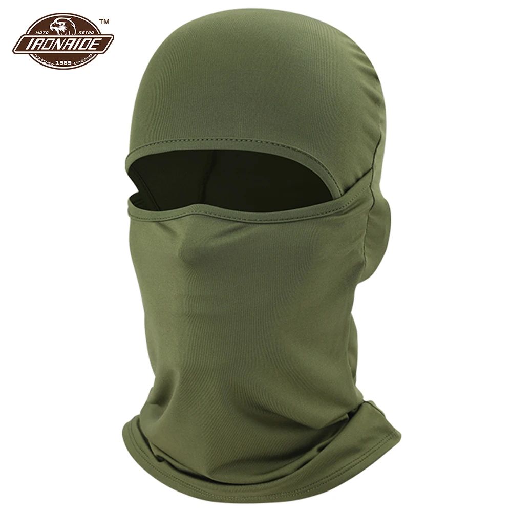 

Маска для лица мотоциклетная армейского зеленого цвета, Балаклава, лыжная маска, дышащая Байкерская быстросохнущая маска для лица, мотоцик...