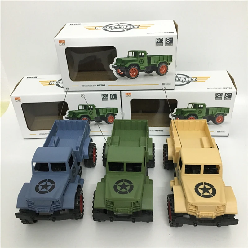 2 канальная модель военного грузовика с дистанционным управлением 1:24