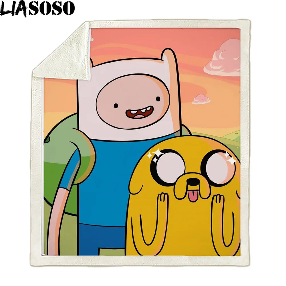 

Liasso, постельное белье для дивана с 3D принтом, офисное одеяло с милым мультяшным рисунком, детское дорожное мягкое одеяло