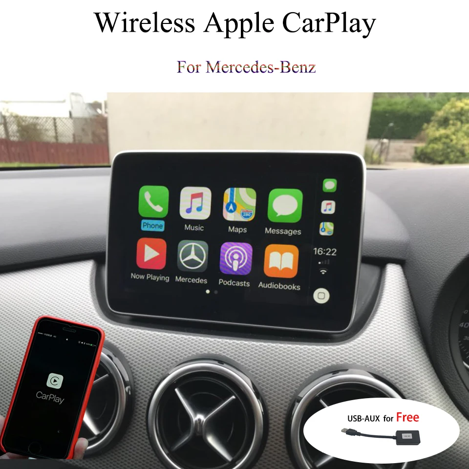 Беспроводной Apple CarPlay для Mercedes Benz C Class C180 Android зеркальные наборы развлекательная