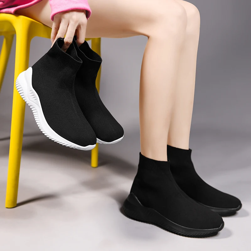 Женские ботильоны на платформе прогулочная обувь кроссовки для спорта открытом