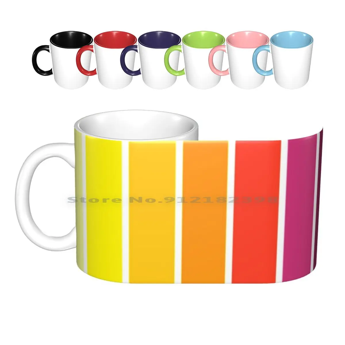 

Freeway полосатые керамические кружки, кофейные чашки, кружка для молока и чая, Игровая приставка для игр, разные цвета, разные цвета