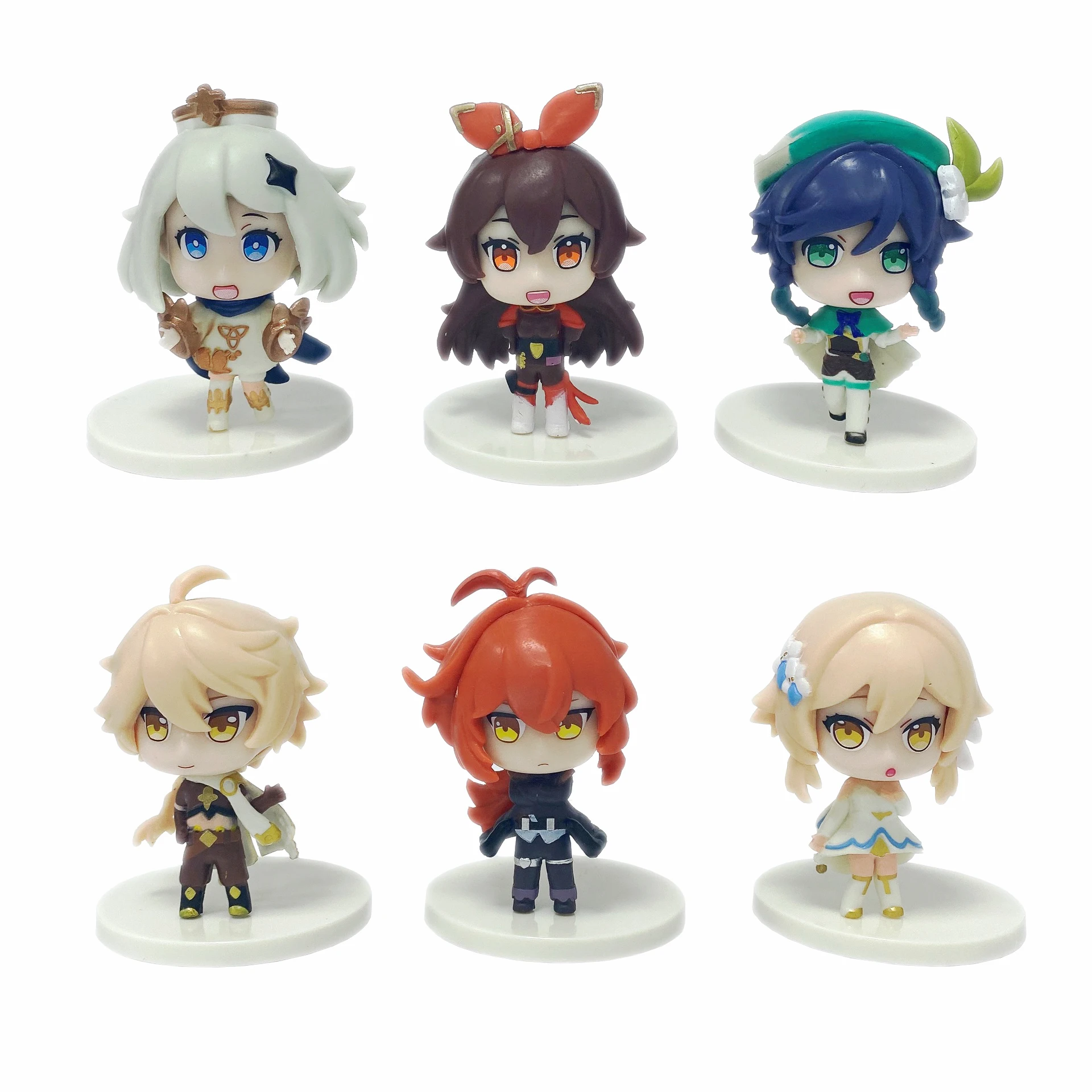 

Genshin Impact Action Figure Paimon GanYu Ver Girl 8CM 6pcs/set Anime Hard PVC Action Model Toys Collection Dolls Gifts