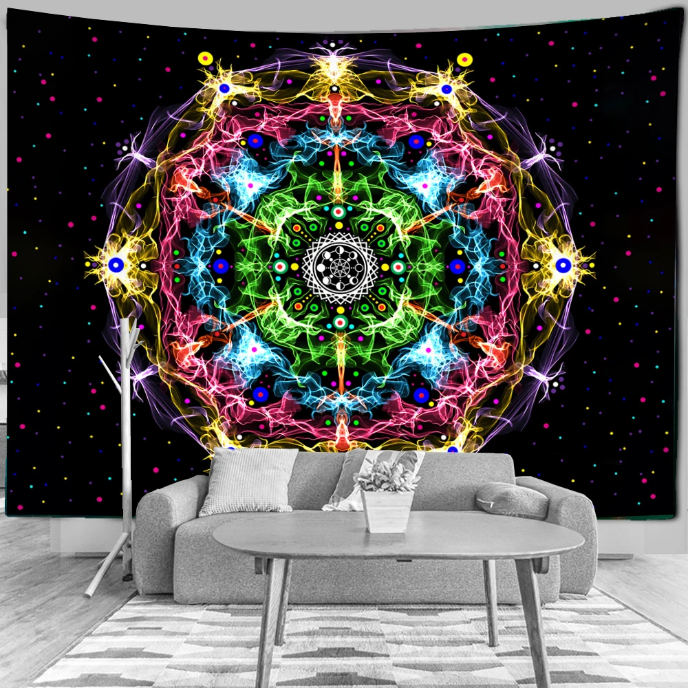 

Mandala Style Tapestry Bohemian Style Wall Hanging Blanket Yoga Background Installation Grab That Wall Tapestry