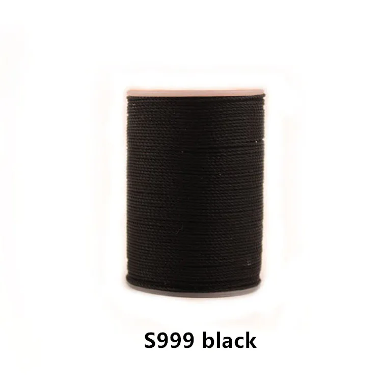 S999 black Распродажа DIY диаметр 0,55 мм кожаная круглая Вощеная швейная нить ручная прошитая полиэфирная круглая Вощеная цветная нить 40 цветов - Цвет: S999 black
