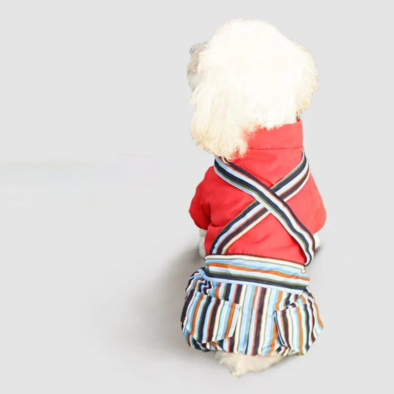 

Модный комбинезон для собак, новый стиль Маленькая собачка Тедди, хлопковая одежда для собак, зимняя, Вельветовая, плотная, комбинезоны для ...