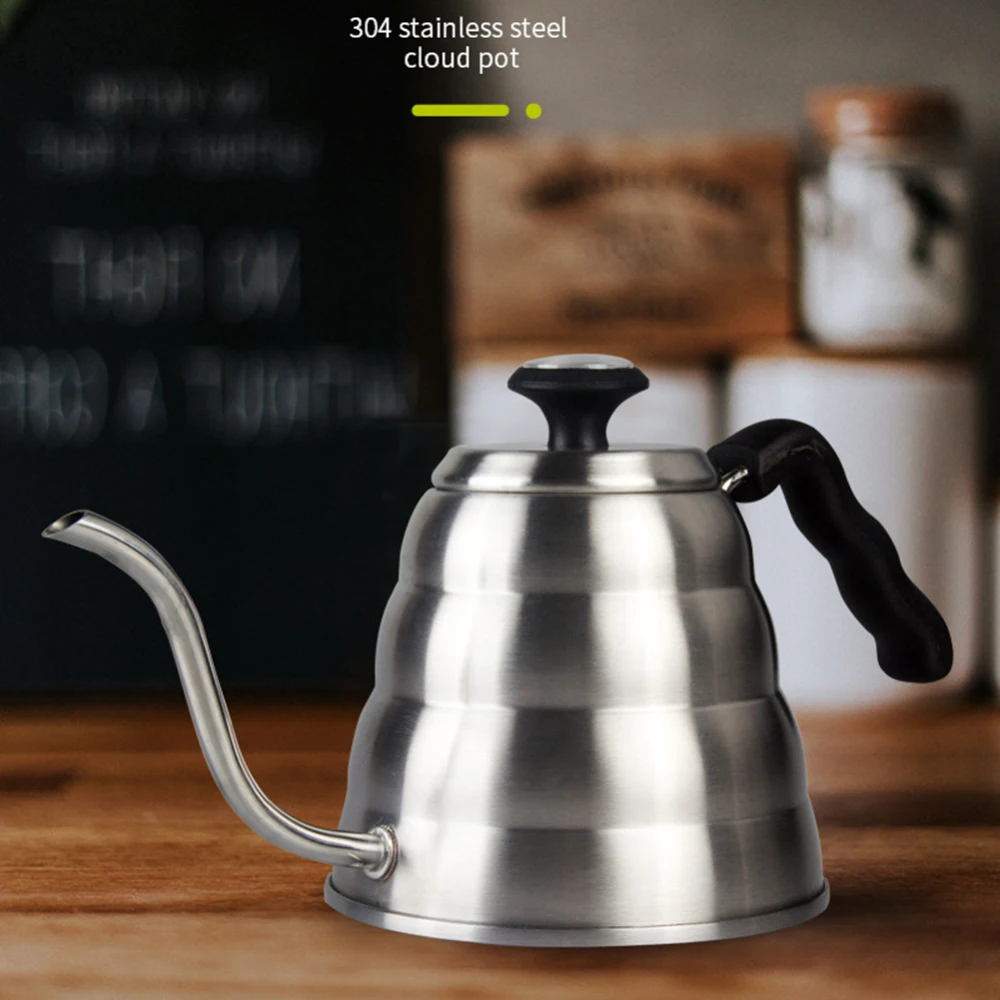 Кофейник залить чайник гусиная шея носик 1.2л кофейник из нержавеющей стали с