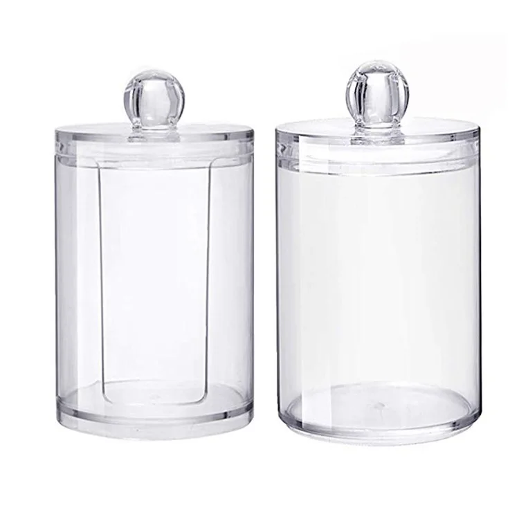 

Organizer for Cosmetics Cotton Pads Holder Storage Boxes Bins Acrylic Cosmetic Makeup Storage Organizer Jewelry Swab Box