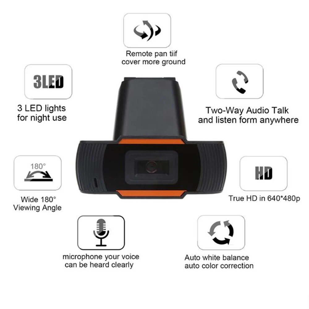 Веб камера 2 0 HD 1080p с возможностью поворота на 30 градусов мини USB для видеозаписи