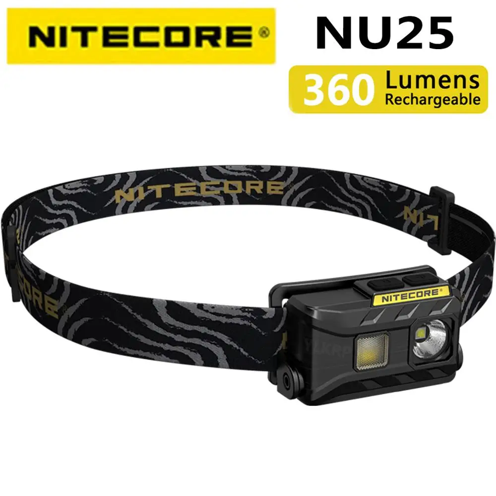 Перезаряжаемый налобный фонарь Nitecore NU25 3xLED 2018 люмен тройные выходы легкий