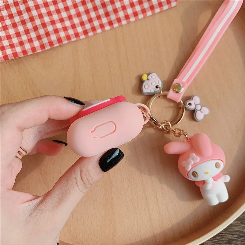 Милый мультяшный чехол для AirPods wireless oroll Melody koomi, брелок, беспроводные кожухи головных телефонов, чехол, подвеска для AirPods, 2 аксессуары