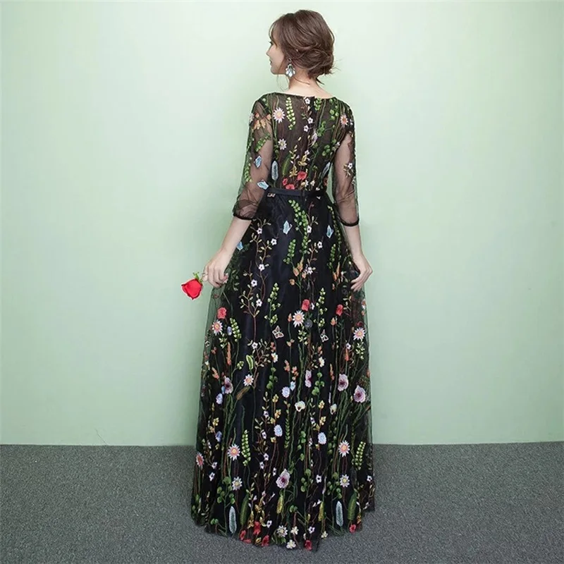 Черное цветочное вышитое Сетчатое Свадебное кружево для свадебной вуали ткань