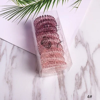 4 Brown gradient 9 шт., новинка, креативные эластичные резинки для волос градиентного цвета, модные резинки для волос карамельного цвета, женские резинки для волос, женские аксессуары для волос - Цвет: 4 Brown gradient