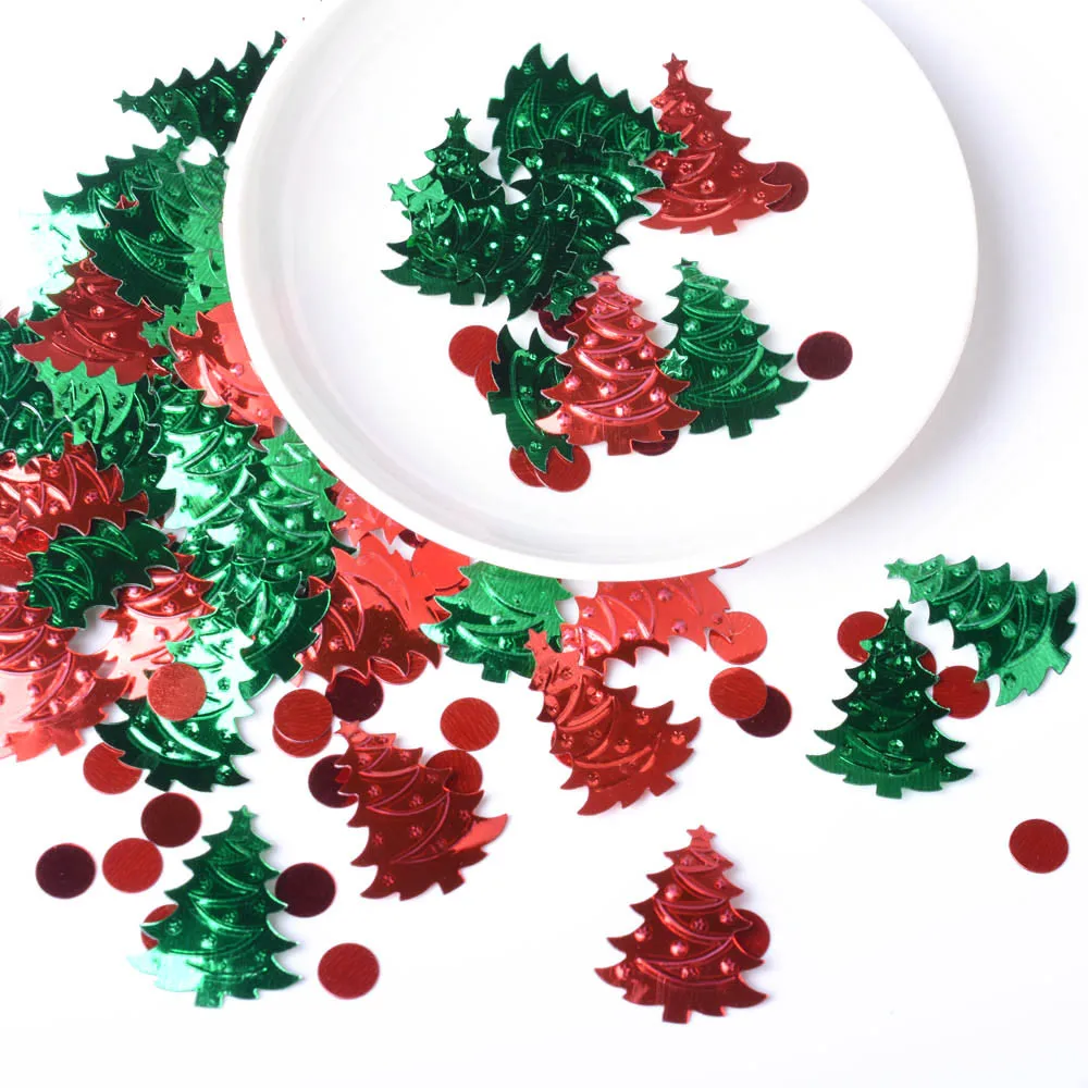 Мусор Рождественский стол конфетти разбрызгивает свадьба блестки без отверстия украшение новый год