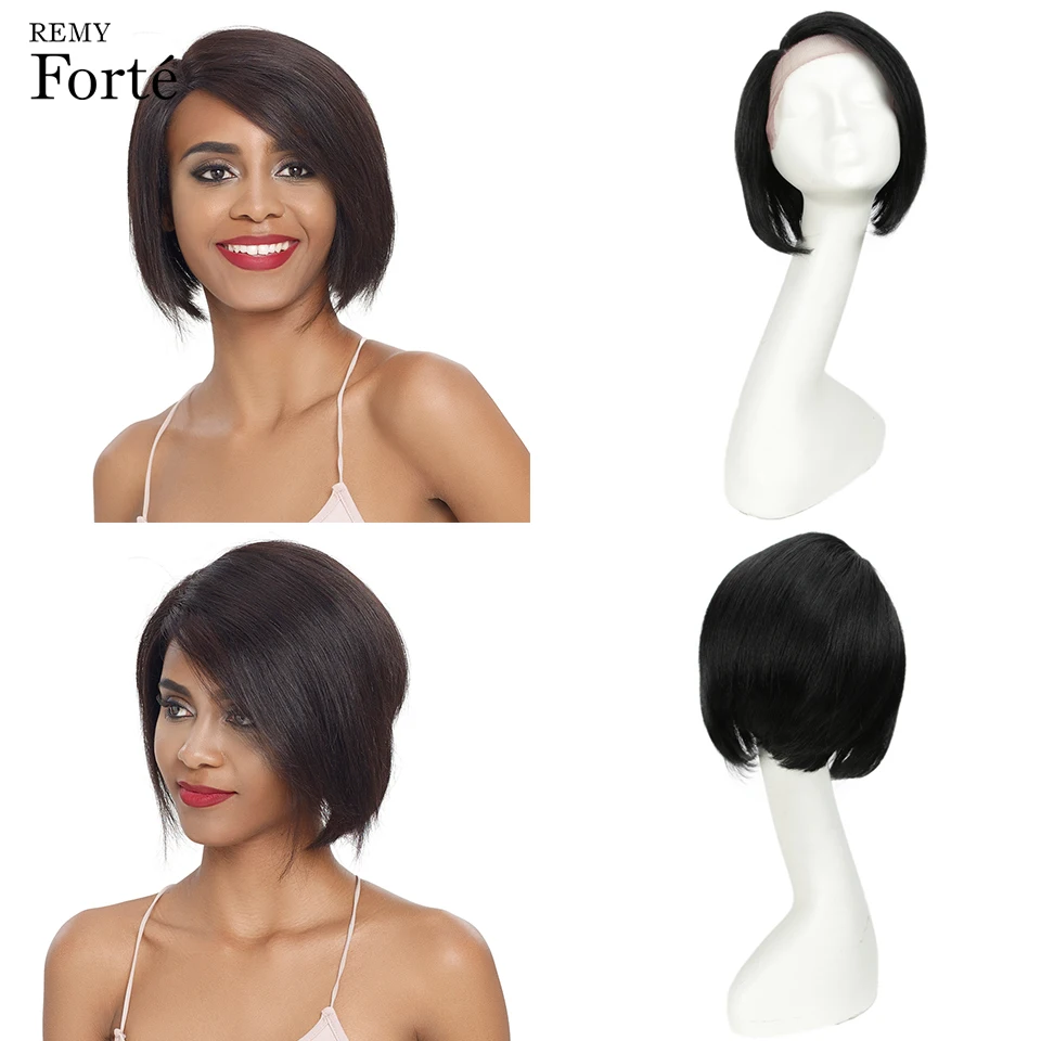 Парики из натуральных волос Remy Forte парики прямые короткие 100% бразильского волоса