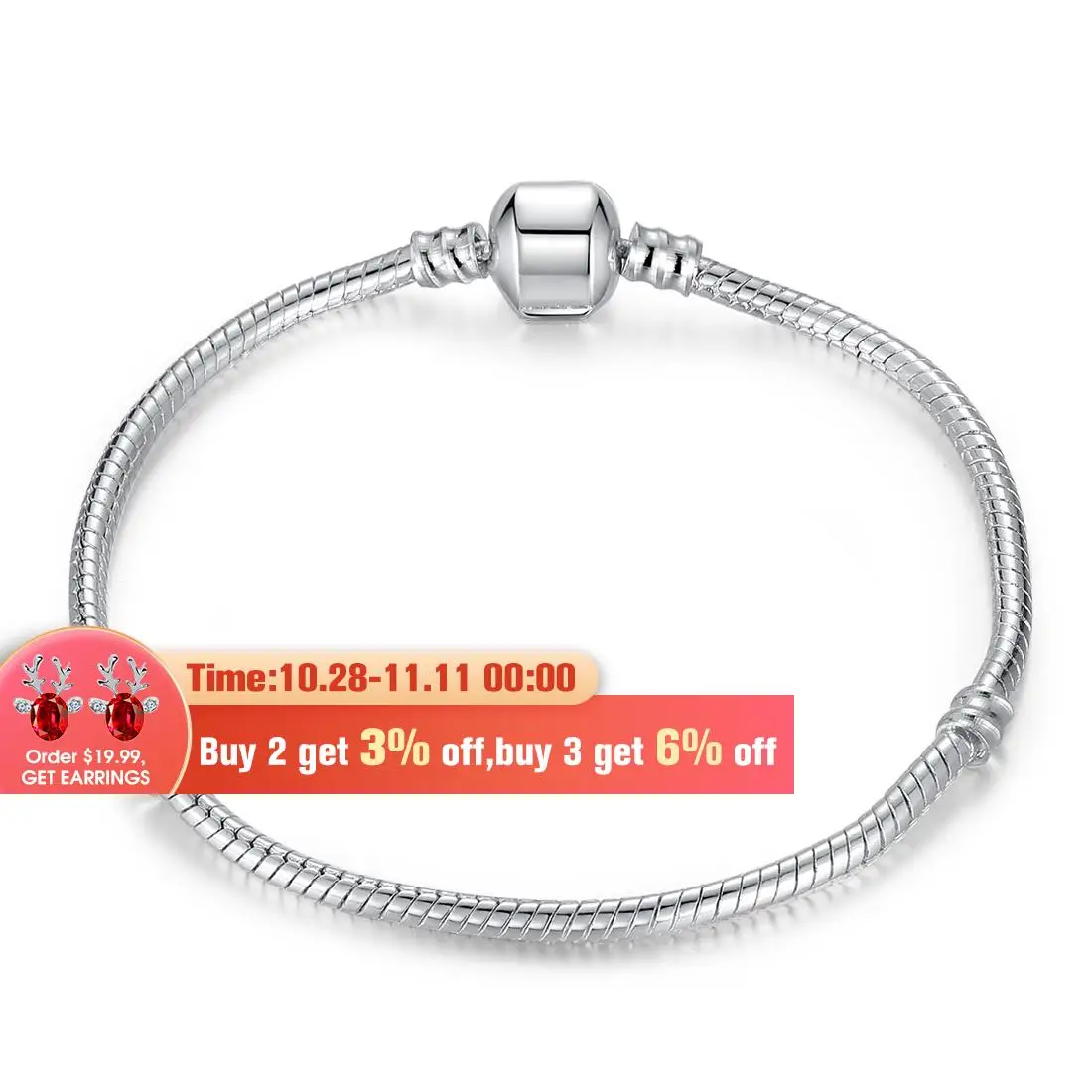 Женский браслет модный серебристый с цепочкой в виде змеи | Украшения и