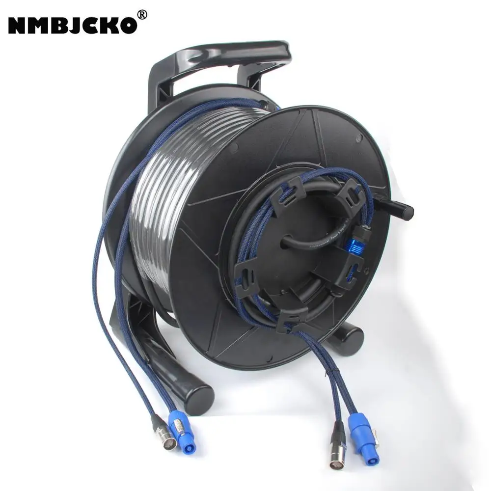 

NMBJCKO CAT6 3pin Power 2channel snake Cable for Digital display screen Digital Audio Cable 30M Reel