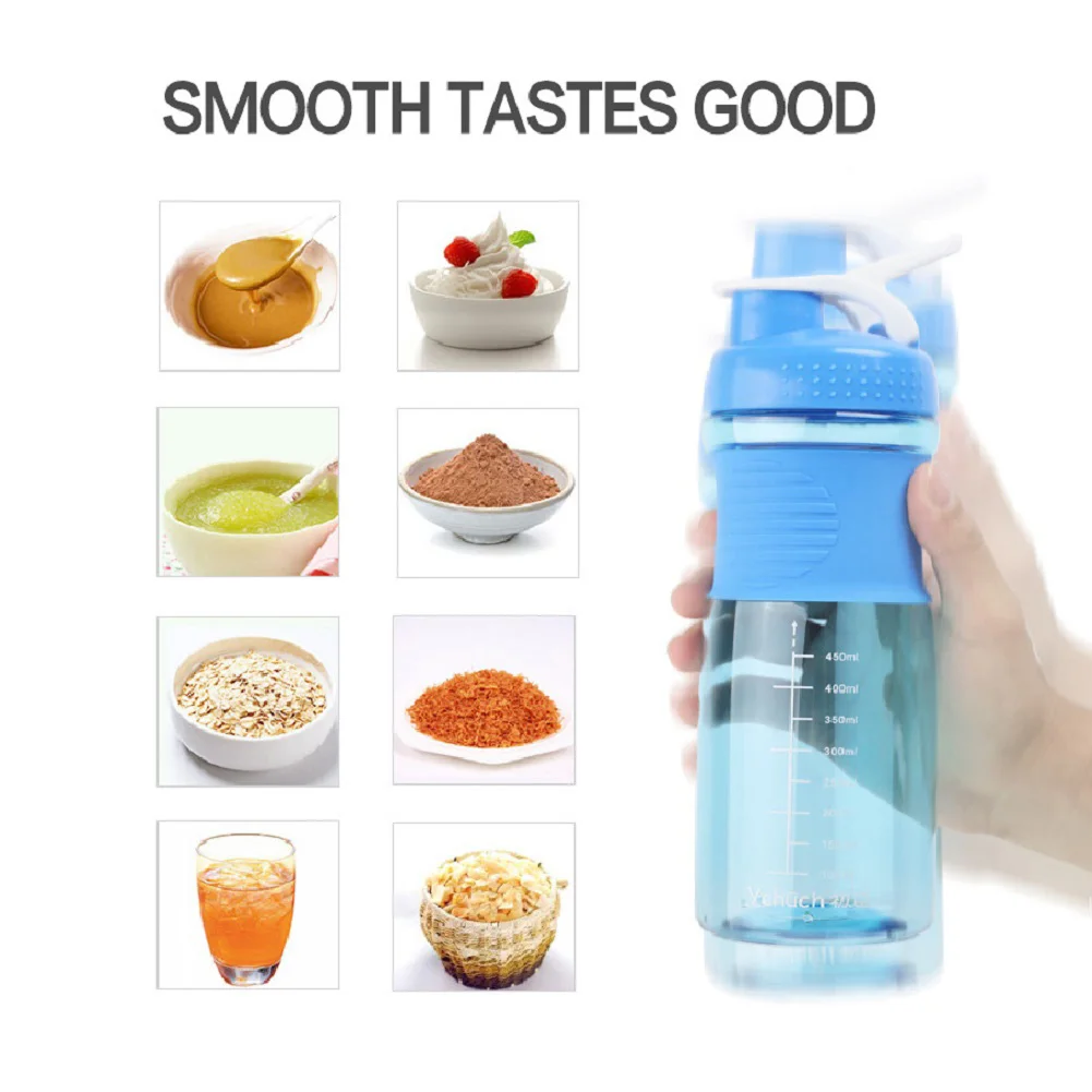 

Sports protein powder shake cup fitness water cup milkshake stirring cup scale portable kettle Classic Shaker Bottle