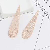 doreenbeads 10 pcs fashion copper pendants gold drop flower filigree stamping jewelry diy findings accessories components