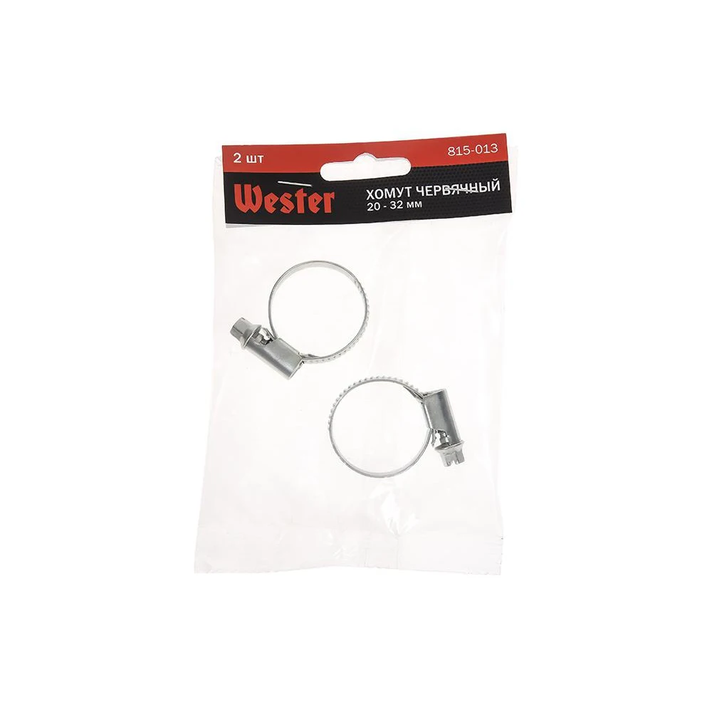 Хомут червячный Wester 20 32 мм 2 шт|Подвесы хомуты и фланцы| |