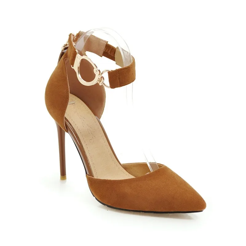 Женские туфли на высоком каблуке туфли-лодочки Тонкие с острым носком Большие