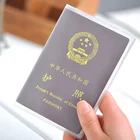 Женская визитница для удостоверения личности, держатель для кредитных карт, сумка, дорожная грязезащитная Обложка для паспорта, кошелек, прозрачный держатель для паспорта из ПВХ