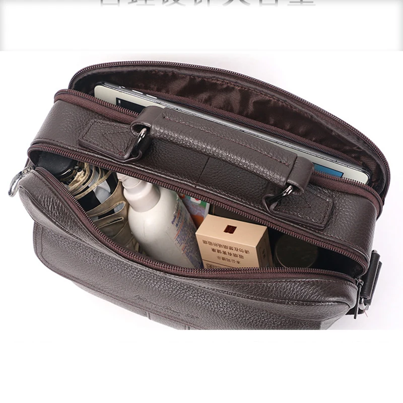 Мужская сумка с двойной молнией известного дизайна маленький портфель из