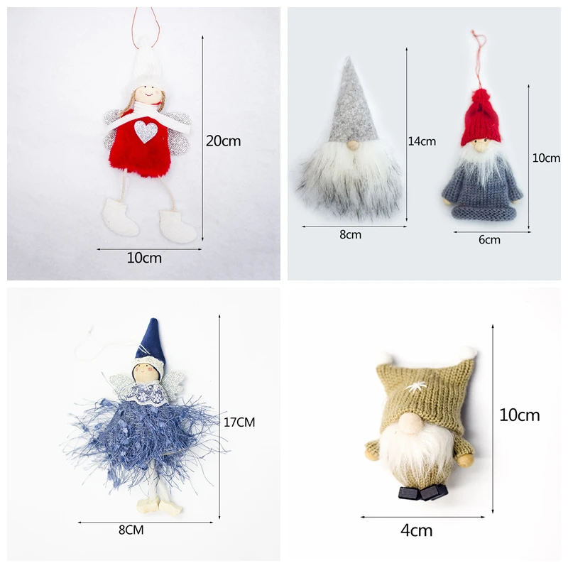 1 шт. Рождественская висячая шерсть милый Санта-Клаус угол орнамент для