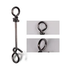 50 шт.лот зажимы из нержавеющей стали соединитель рыболовные Вертлюги защелки Поворотная защелка быстрое соединение аксессуары Бесплатная доставка