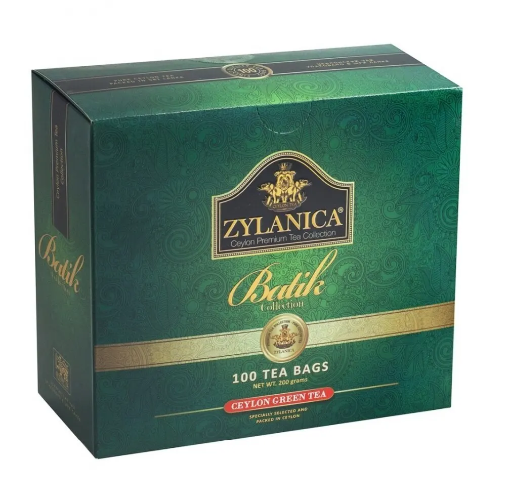 Чай Zylanica Batik Collection зелёный 100 пакетиков | Продукты
