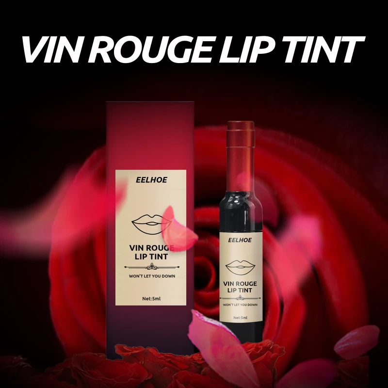 

Red Wine Bottle Lipstick 1PC Waterproof Longlasting Non Fading Lip Gloss Cosmetics Matte Moisturizing Shrimmer Lipstick TSLM1