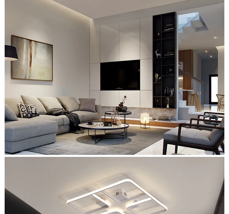 Chandelierrec AC85-265V алюминиевый потолочный светильник современные светодиодные потолочные лампы для гостиной спальни домашнее освещение потолочные светильники