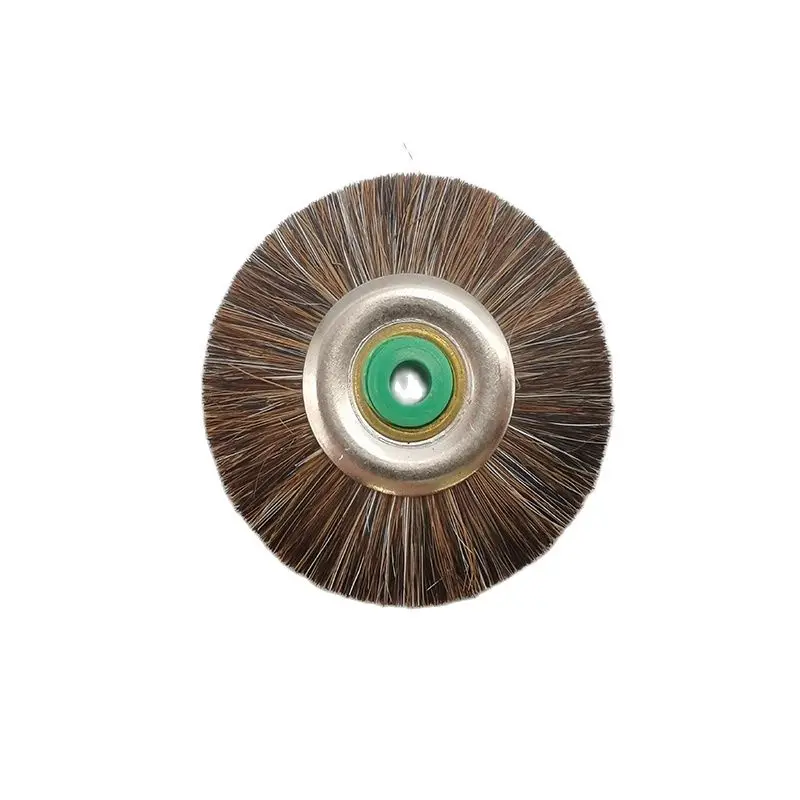 

5Pcs Dental Laboratory Materials Latch Polishing Brush Wheel Rotary Tools Lab Brown Horse Hair Buff 48mm Micro Motor Dentistry