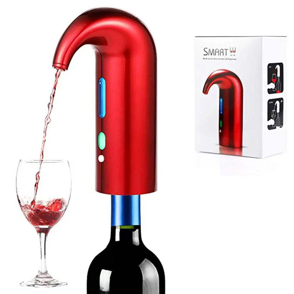 

New Electric Wine Aerator Portable Pourer Wine Decanter Dispenser Pump One-Touch Automatic USB Rechargeable